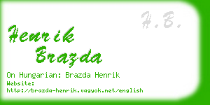 henrik brazda business card